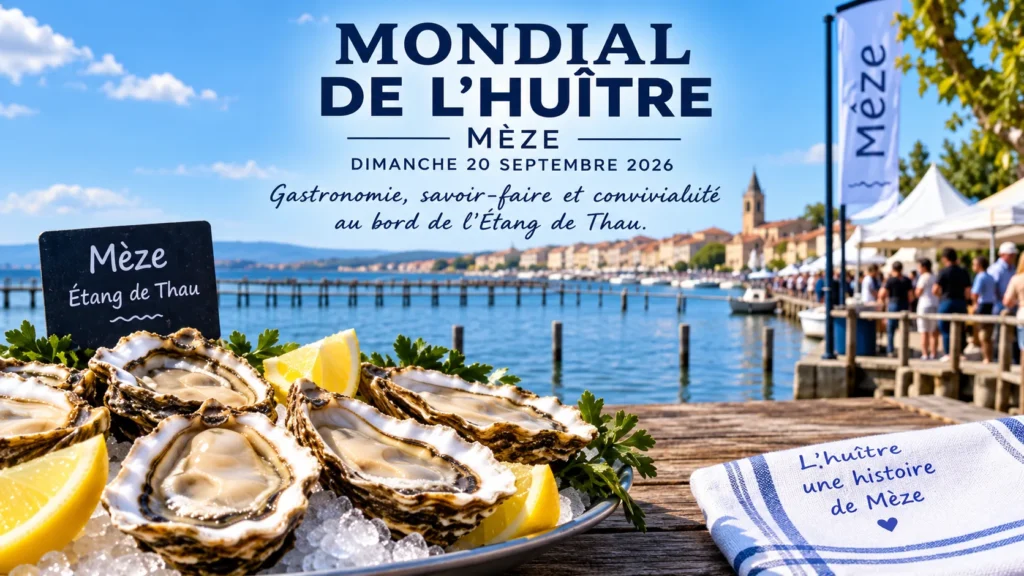Mondial de l’Huître à Mèze au bord de l’étang de Thau