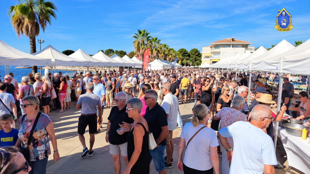 Public et stands du Mondial de l’Huître à Mèze