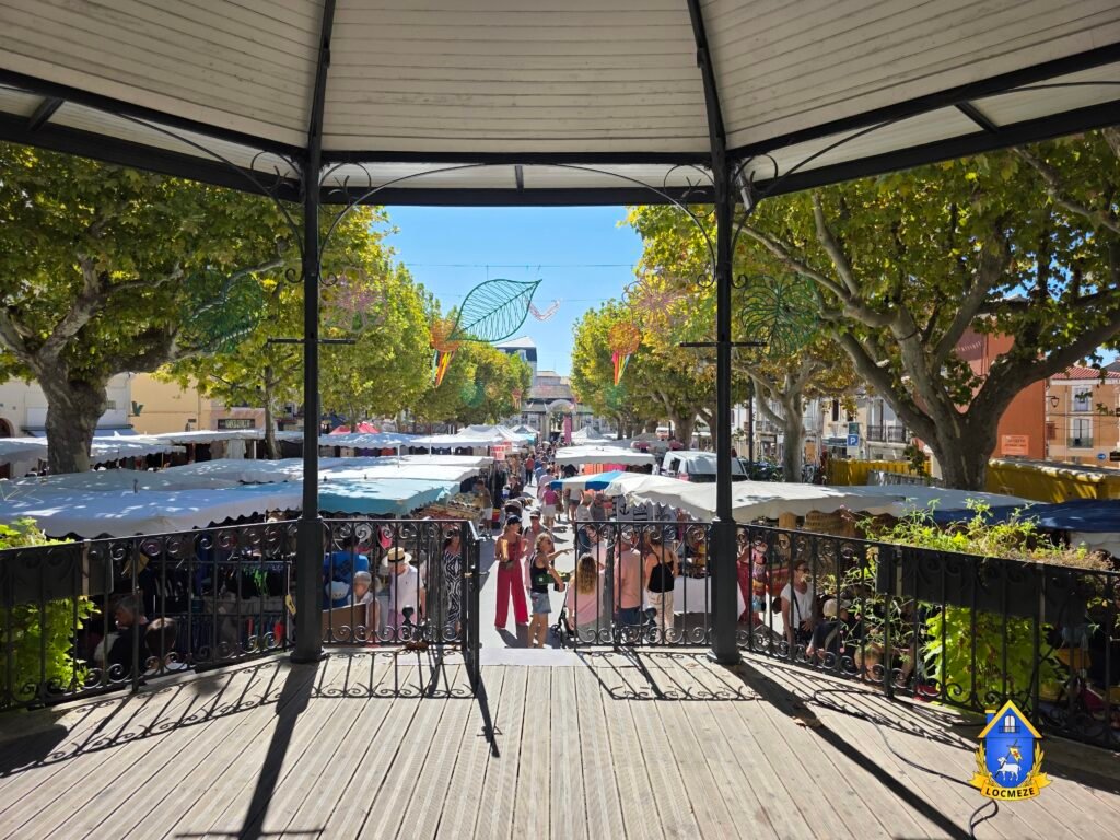 Marché de Mèze dans le centre-ville