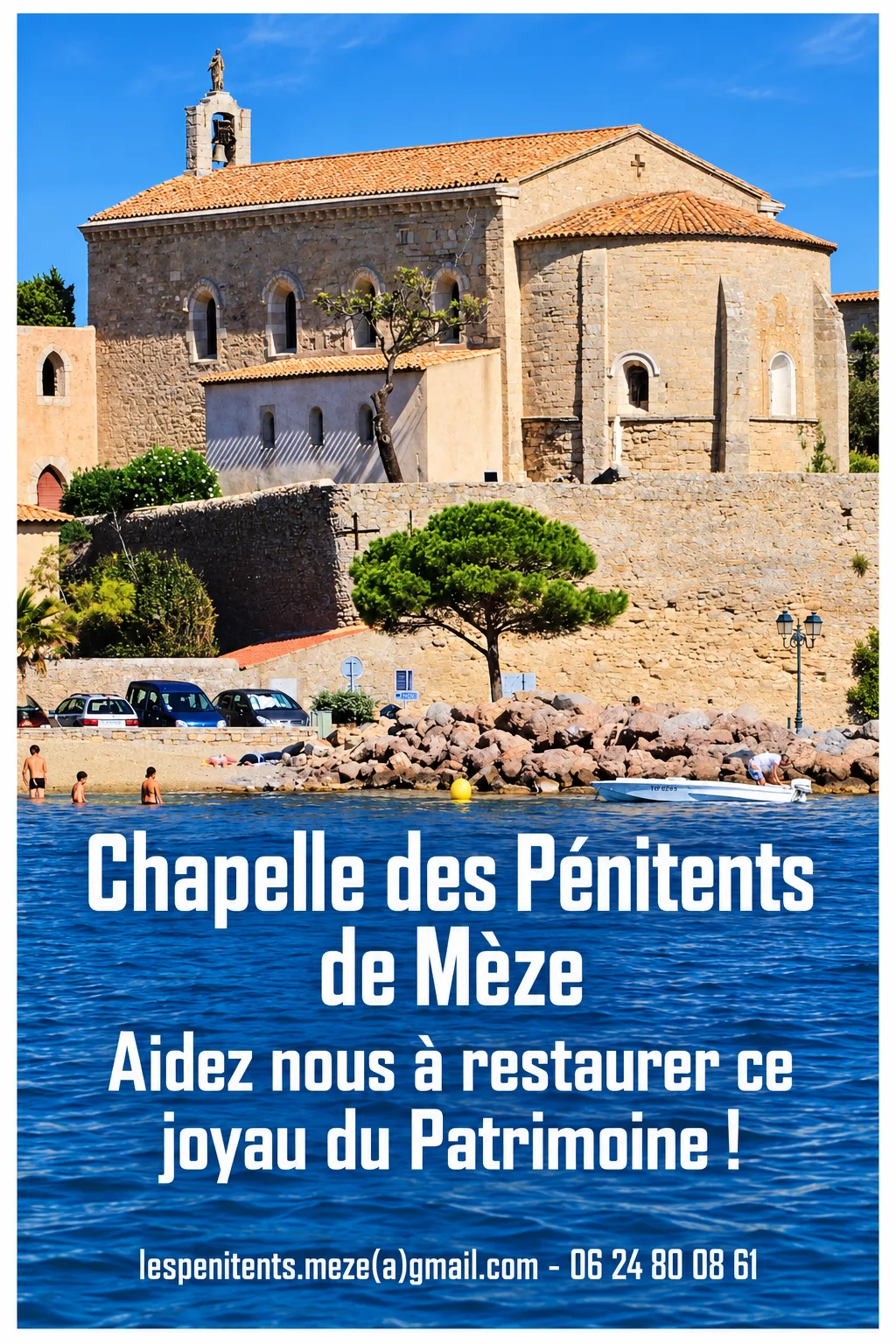 Affiche pour la restauration de la chapelle des Pénitents de Mèze